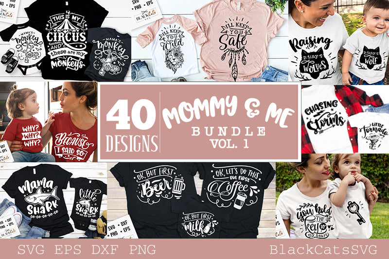 Mommy and me SVG bundle 40 designs