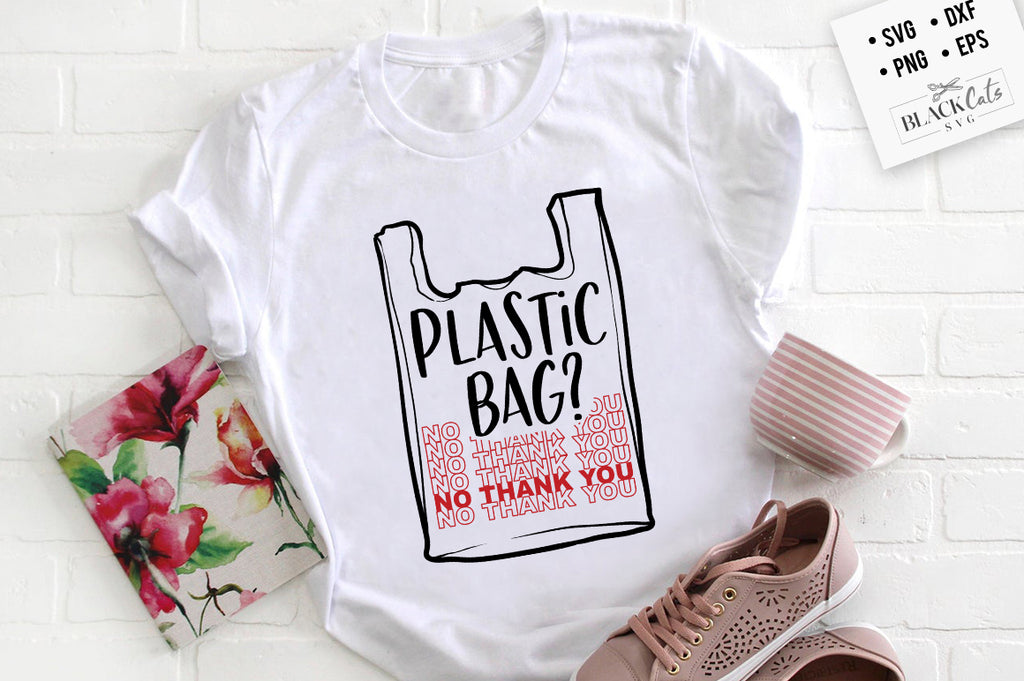 Plastic Bag no Thank You SVG File