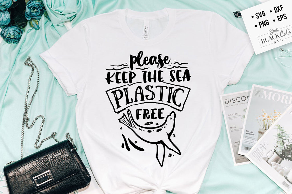 Please Keep the Sea Plastic Free SVG File