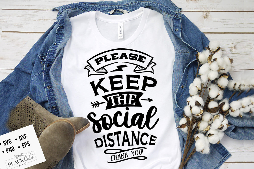 Please keep the social distance SVG