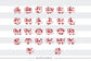 Monogram hearts split font Valentine SVG file Cutting File Clipart in Svg, Eps, Dxf, Png for Cricut & Silhouette svg Valentine - BlackCatsSVG