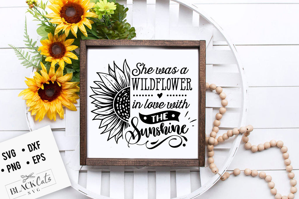 She was a wildflower SVG file