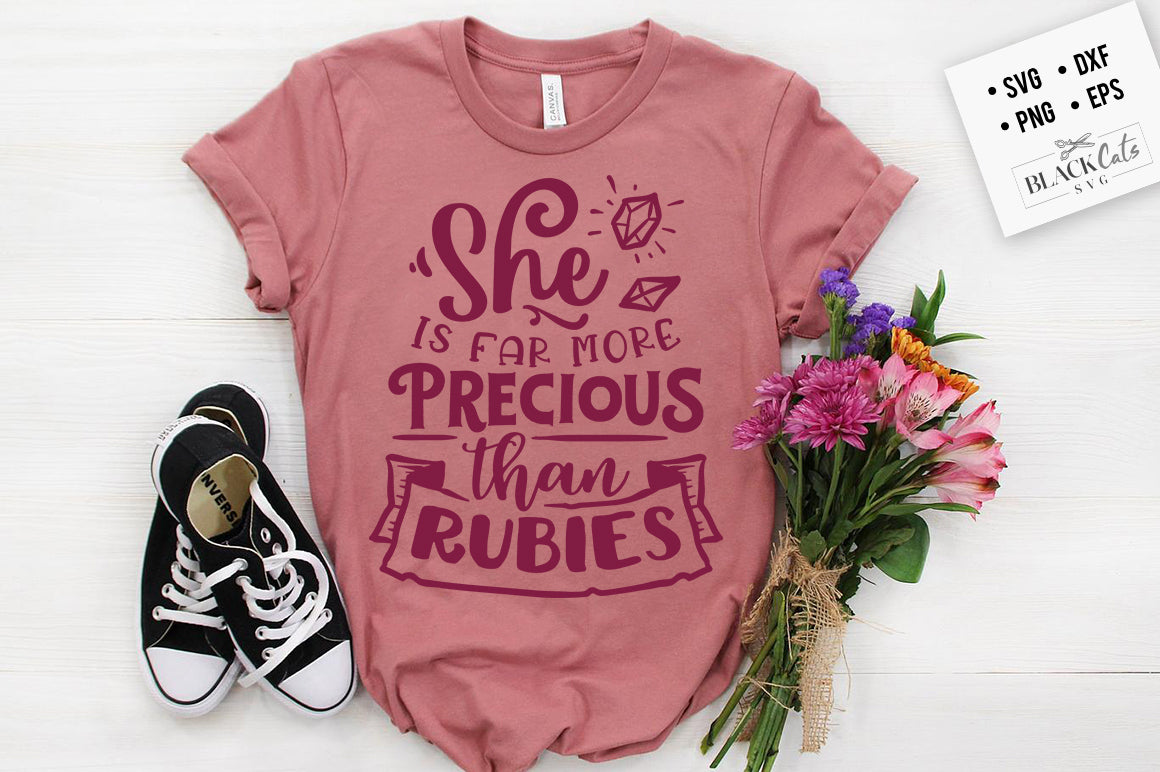 She is far more precious than rubies SVG