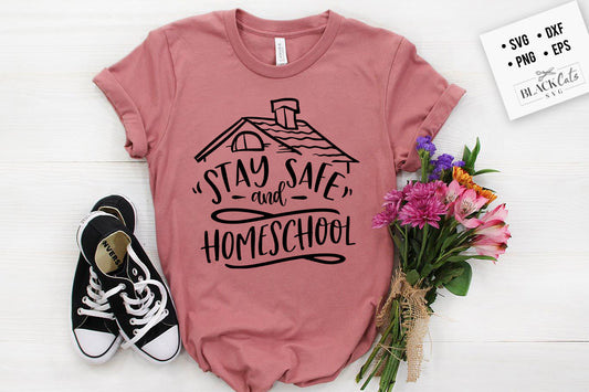 Stay home and homeschool SVG