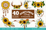 Sunflower frames SVG bundle 40 designs