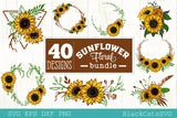 Sunflower frames SVG bundle 40 designs