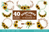 Sunflower frames SVG bundle 40 designs