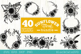 Sunflower frames SVG bundle 40 designs