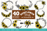 Sunflower frames SVG bundle 40 designs