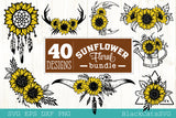 Sunflower frames SVG bundle 40 designs