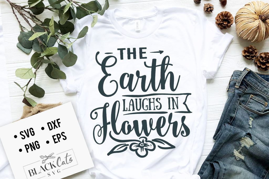 The earth laughs in flowers SVG