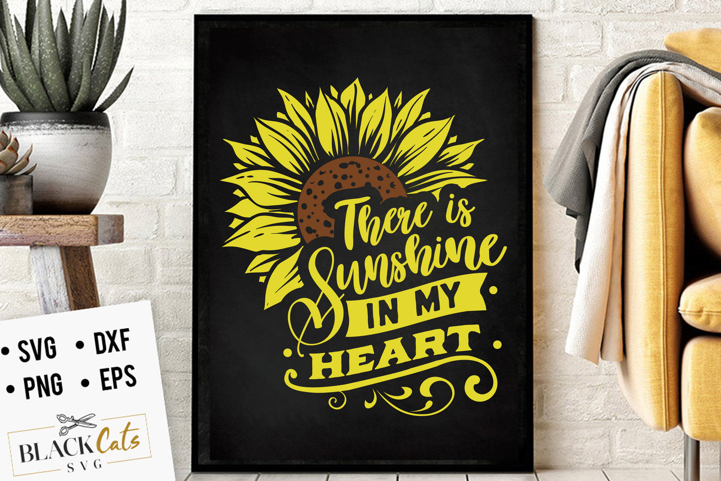 There is sunshine in my heart SVG file
