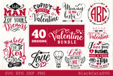 Valentines Day SVG bundle 40 designs