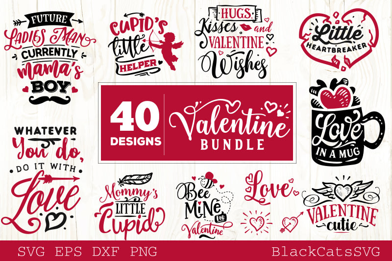 Valentines Day SVG bundle 40 designs