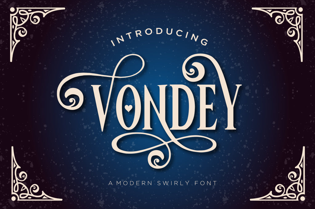 Vondey - Holiday font & ornaments