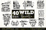 Wild and boho SVG bundle 40 designs Wild Spirit SVG bundle