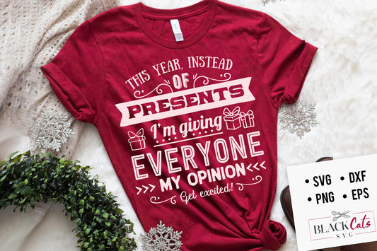 This year instead of presents I am giving everyone my opinion SVG