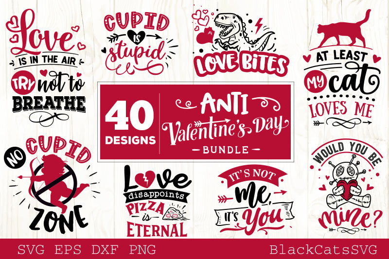 Anti Valentines Day SVG bundle 40 designs