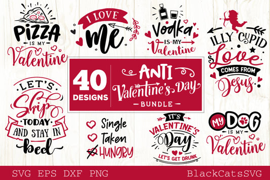 Anti Valentines Day SVG bundle 40 designs