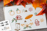 Autumn pack SVG file Cutting File Clipart in Svg, Eps, Dxf, Png for Cricut & Silhouette