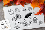 Autumn pack SVG file Cutting File Clipart in Svg, Eps, Dxf, Png for Cricut & Silhouette