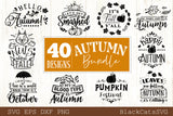 Autumn bundle - 40 SVG file Cutting File Clipart in Svg, Eps, Dxf, Png for Cricut & Silhouette