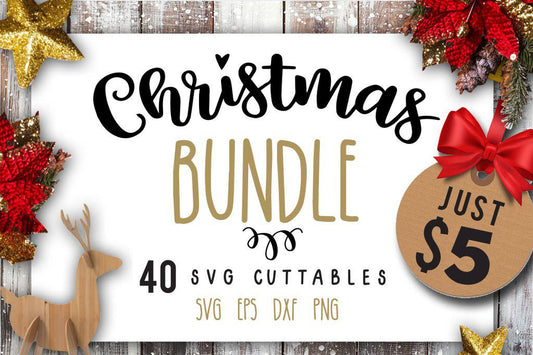 Christmas bundle 40 SVG file Cutting File Clipart in Svg, Eps, Dxf, Png for Cricut & Silhouette