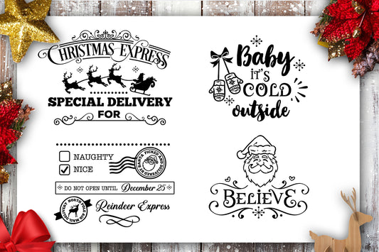 Christmas bundle 40 SVG file Cutting File Clipart in Svg, Eps, Dxf, Png for Cricut & Silhouette