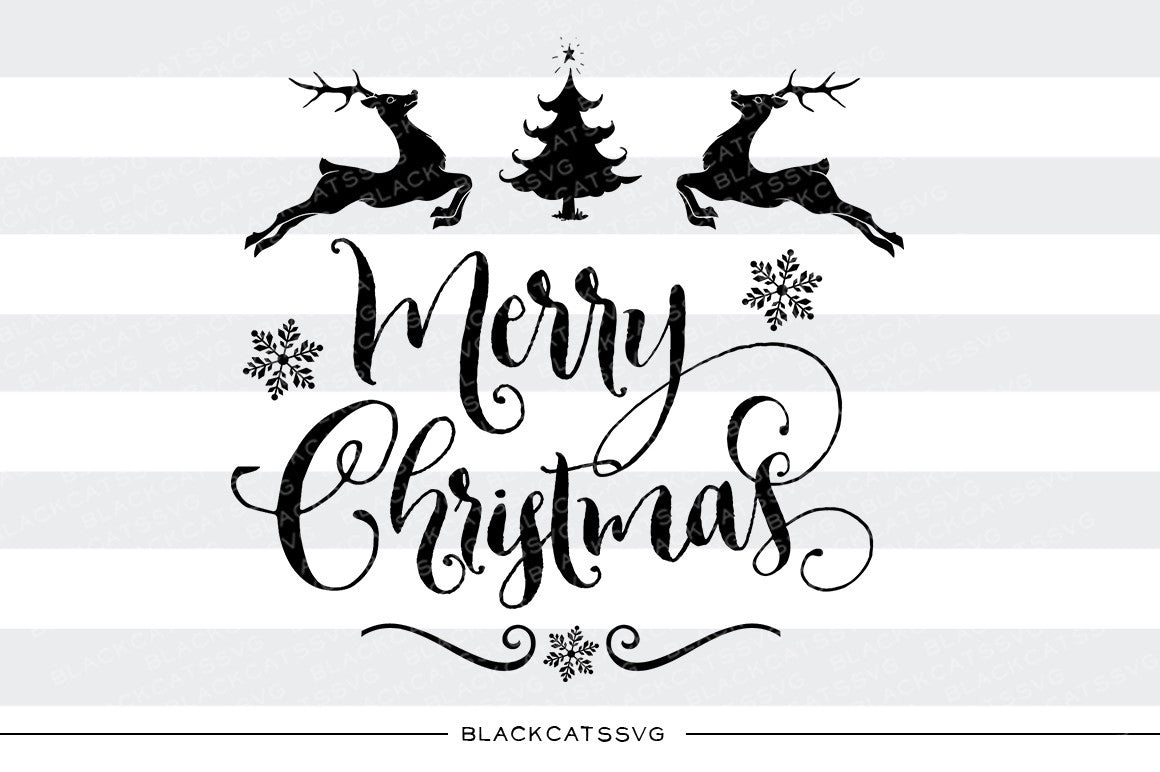 Merry Christmas - SVG cutting file - BlackCatsSVG