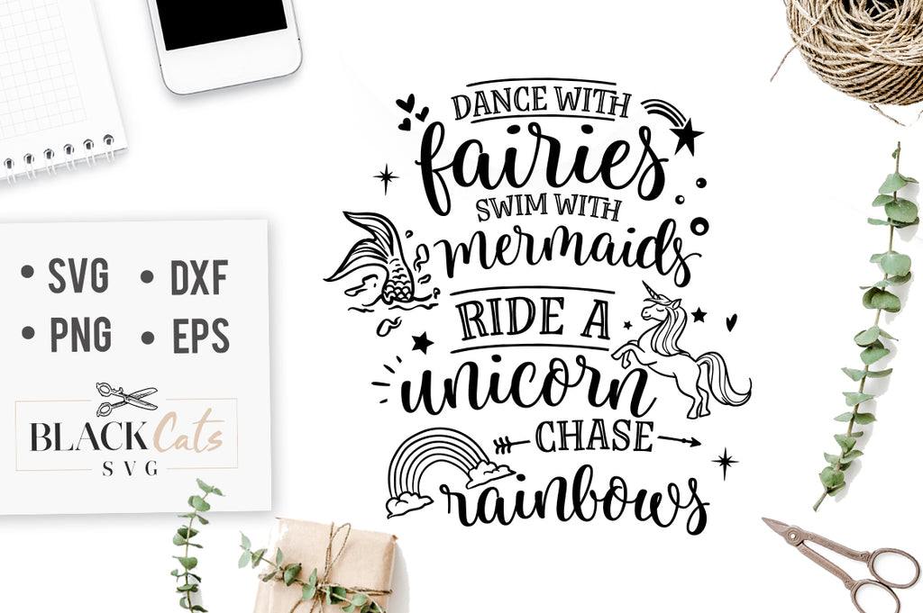 Dance with fairies SVG file Cutting File Clipart in Svg, Eps, Dxf, Png for Cricut & Silhouette