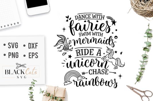 Dance with fairies SVG file Cutting File Clipart in Svg, Eps, Dxf, Png for Cricut & Silhouette