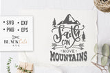 Faith can move mountains SVG file Cutting File Clipart in Svg, Eps, Dxf, Png for Cricut & Silhouette God svg