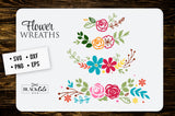 Flower wreaths SVG