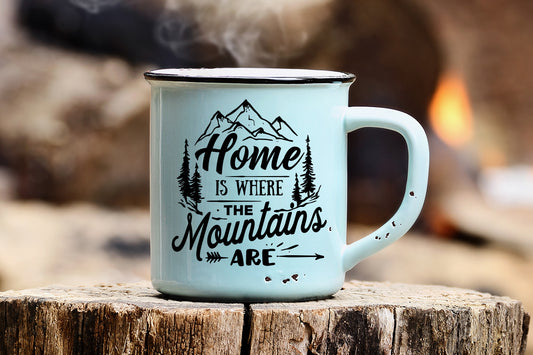 Home is where the mountains are -  SVG file Cutting File Clipart in Svg, Eps, Dxf, Png for Cricut & Silhouette - nature wild arrows svg