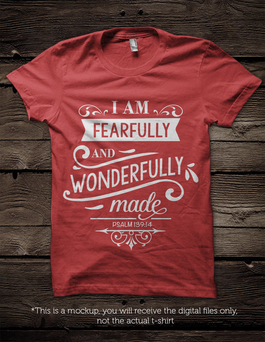 I am fearfully and wonderfully made SVG file Cutting File Clipart in Svg, Eps, Dxf, Png for Cricut & Silhouette  svg - BlackCatsSVG