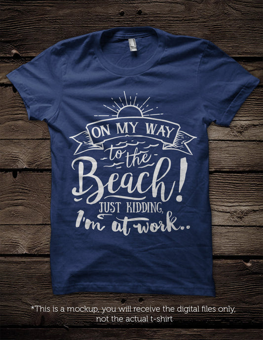 On my way to the beach -  SVG file Cutting File Clipart in Svg, Eps, Dxf, Png for Cricut & Silhouette - beach svg - BlackCatsSVG