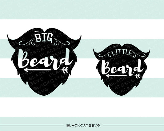 Daddy and me svg  little beard big beard SVG file Cutting File Clipart in Svg, Eps, Dxf, Png for Cricut & Silhouette  svg - BlackCatsSVG