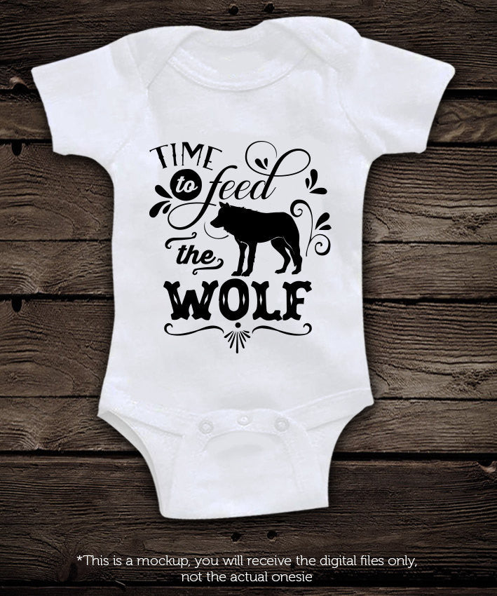 Time to feed the wolf - SVG file Cutting File Clipart in Svg, Eps, Dxf, Png for Cricut & Silhouette - BlackCatsSVG