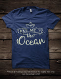 Take me to the ocean -  SVG file Cutting File Clipart in Svg, Eps, Dxf, Png for Cricut & Silhouette - beach svg - BlackCatsSVG