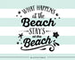 What happens at the beach stays at the beach -  SVG file Cutting File Clipart in Svg, Eps, Dxf, Png for Cricut & Silhouette - camping svg - BlackCatsSVG