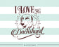 I love my Dachshund -  SVG file Cutting File Clipart in Svg, Eps, Dxf, Png for Cricut & Silhouette - BlackCatsSVG