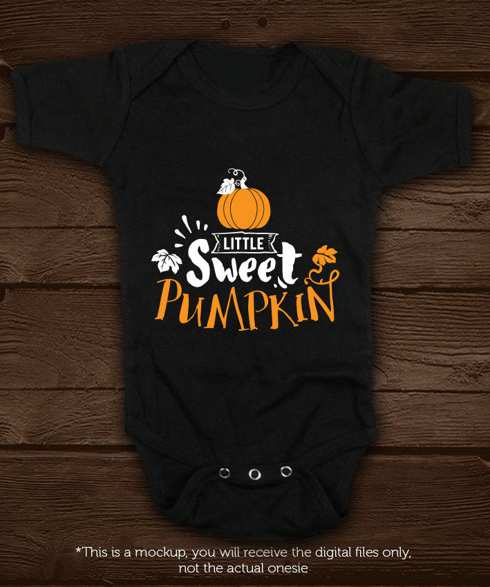 Little sweet pumpkin  -  SVG file Cutting File Clipart in Svg, Eps, Dxf, Png for Cricut & Silhouette - BlackCatsSVG