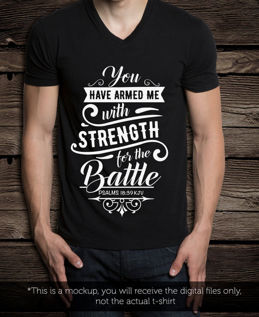 You have armed me with strength for the battle SVG file Cutting File Clipart in Svg, Eps, Dxf, Png for Cricut & Silhouette  svg - BlackCatsSVG