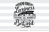 Weekend forecast - On the beach -  SVG file Cutting File Clipart in Svg, Eps, Dxf, Png for Cricut & Silhouette - beach svg - BlackCatsSVG