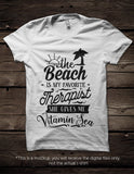 The Beach is my therapist - Vitamin Sea -  SVG file Cutting File Clipart in Svg, Eps, Dxf, Png for Cricut & Silhouette - beach svg - BlackCatsSVG