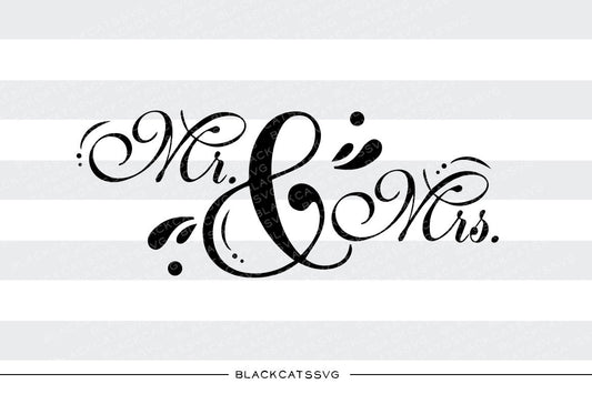 Mr and Mrs SVG file Cutting File Clipart in Svg, Eps, Dxf, Png for Cricut & Silhouette  svg - BlackCatsSVG