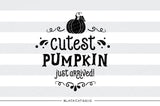 Cutest pumpkin just arrived -  SVG file Cutting File Clipart in Svg, Eps, Dxf, Png for Cricut & Silhouette - BlackCatsSVG