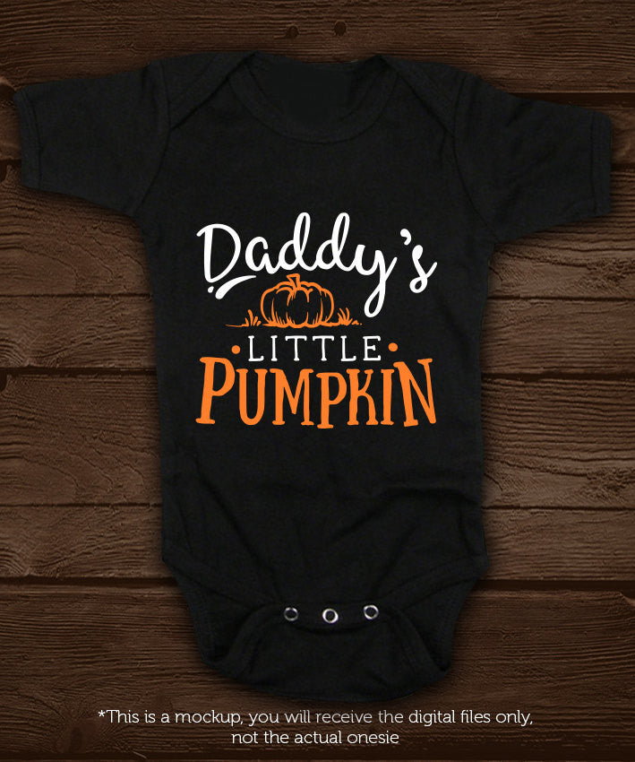 Daddy's little pumpkin  -  SVG file Cutting File Clipart in Svg, Eps, Dxf, Png for Cricut & Silhouette - BlackCatsSVG