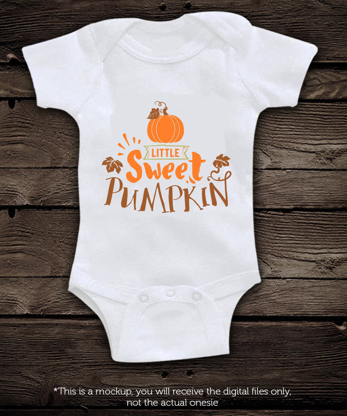 Little sweet pumpkin  -  SVG file Cutting File Clipart in Svg, Eps, Dxf, Png for Cricut & Silhouette - BlackCatsSVG
