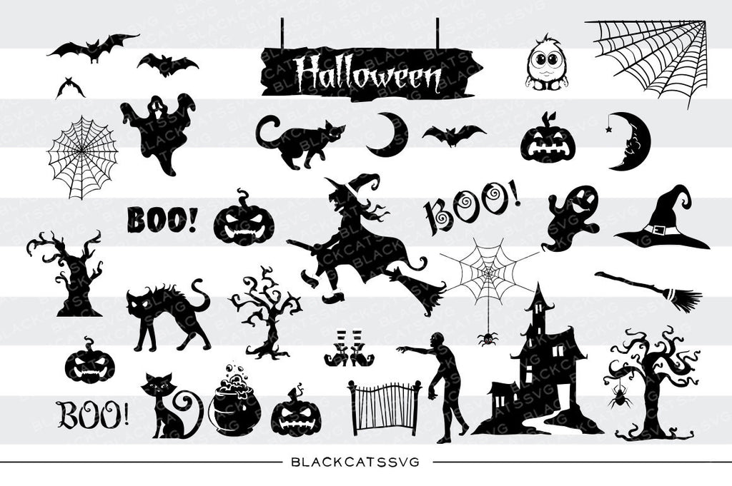Big pack for Halloween - 31 SVG file Cutting File Clipart in Svg, Eps, Dxf, Png for Cricut & Silhouette - Halloween SVG - BlackCatsSVG